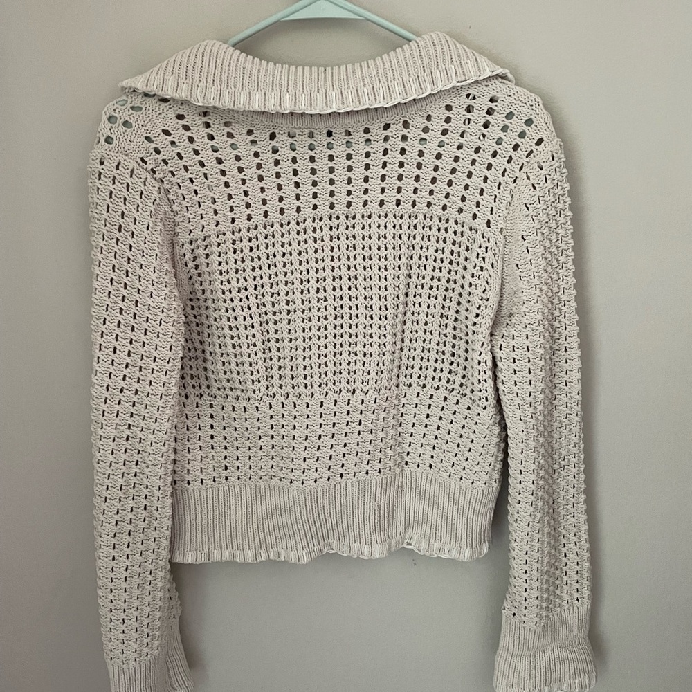 Joie Cream V-Neck Knit Sweater - Picture 5 of 6